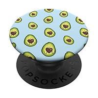 Algopix Similar Product 1 - Cute Avocado Pattern Smiling Blue