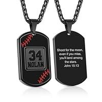 Algopix Similar Product 4 - XJoyBloush Baseball Necklace for Men