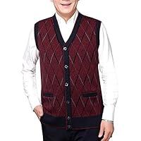 Algopix Similar Product 7 - YYNUDA Mens VNeck Striped Knitted