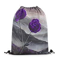 Algopix Similar Product 12 - Manfei Purple Roses Draw String