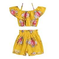 Algopix Similar Product 17 - Toddler Baby Girl Floral Halter Ruffled