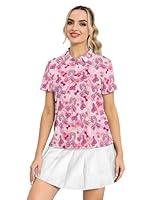 Algopix Similar Product 2 - Yfduk Womens Golf Shirts Pink Ribbon