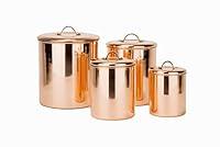 Algopix Similar Product 8 - Old Dutch 4 Piece Copper Canister Set