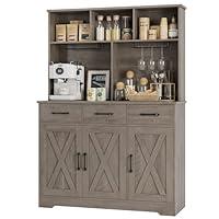 Algopix Similar Product 9 - HOSTACK Buffet Cabinet with Hutch