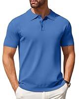 Algopix Similar Product 9 - COOFANDY Mens Knit Polo Shirts Quarter