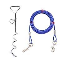 Algopix Similar Product 18 - hokojix Dogs Stake Tie Out Cable Set