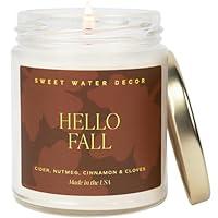 Algopix Similar Product 9 - Sweet Water Decor Hello Fall Candle 