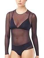 Algopix Similar Product 5 - Commando Womens Chic Mesh Long Sleeve