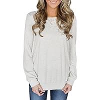 Algopix Similar Product 20 - Gahrchian Women Lace Tunic Tops Autumn