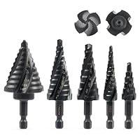 Algopix Similar Product 11 - ZELCAN Step Drill Bit Set 5PCS Four