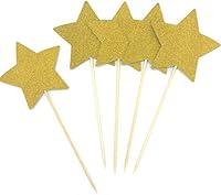 Algopix Similar Product 10 - Handmade Double Sided Gold Glitter Star