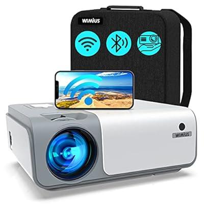  Mini Projector with WiFi and Bluetooth, 1080P Supported iPhone  Projector with Projector Stand, Portable Movie Projector for Home  Theater/Outdoor, Compatible with iOS/Android/Laptop/TV Stick/HDMI/PS5 :  Electronics