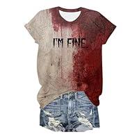 Algopix Similar Product 8 - Im Fine Shirt with Blood Im Ok Its Not