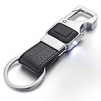 Algopix Similar Product 16 - Hongyantech Men Leather Key Ring Metal