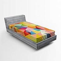 Algopix Similar Product 18 - Ambesonne Geometric Fitted Sheet