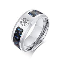 Algopix Similar Product 7 - Pentagram Satanic Baphomet Goat Ring