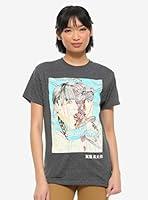 Algopix Similar Product 15 - Shintaro Kago Split Face Girls T-Shirt
