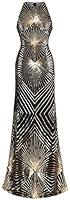 Algopix Similar Product 5 - Angelfashions Womens Gold Sequin Art