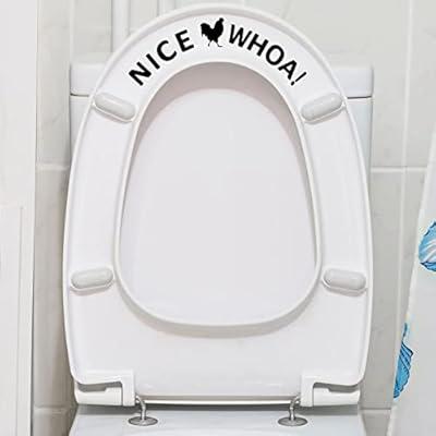 Best Deal for Funny Cock Toilet Stickers,Whoa Nice Toilet Sticker