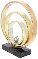Algopix Similar Product 5 - Benzara Tricolor Metal Ring Marble Base