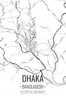 Algopix Similar Product 8 - Dhaka Bangladesh City Map Notebook for