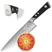 Algopix Similar Product 4 - Japanese Damascus Chef Knife and Magnet