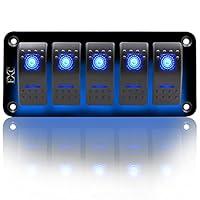 Algopix Similar Product 9 - FXC Rocker Switch Aluminum Panel 5 Gang