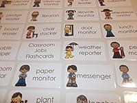 Algopix Similar Product 10 - 23 Laminated Classroom Jobs Flashcards.