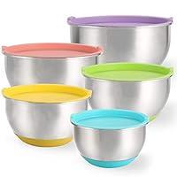 Algopix Similar Product 20 - Mixing Bowls Set of 5 Raking Stainless