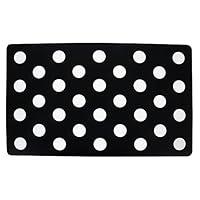 Algopix Similar Product 2 - Petmate Black White Dot Plastic Food Mat