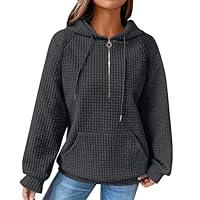 Algopix Similar Product 19 - Waffle Hoodies Oversized Sweatshirts