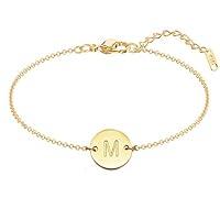 Algopix Similar Product 12 - Initial Charm Bracelets 18K Gold