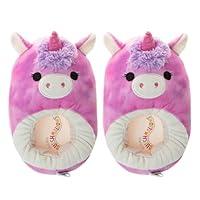 Algopix Similar Product 17 - Squishmallows Lola the Unicorn Slippers