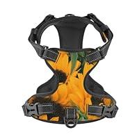 Algopix Similar Product 7 - Xiso Ver Sunflowers Dog Harness NoPull