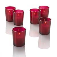 Algopix Similar Product 9 - Set of 12 Eastland Red Votive Holders