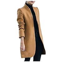 Algopix Similar Product 8 - KYLEON Womens Coat Elegant Wool Open