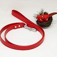 Algopix Similar Product 20 - Red dog Leash Red Leather leash Dog