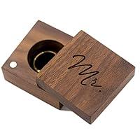 Algopix Similar Product 16 - MUUJEE Mr Ring Box  Engraved Wooden
