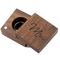 Algopix Similar Product 13 - MUUJEE Mr Ring Box  Engraved Wooden