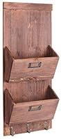 Algopix Similar Product 10 - Dwellbee Rustic Wood Wall Storage and