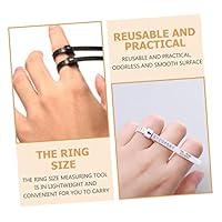 SEWACC 12pcs Ring Measurer Jewelry Measure Gauge Jewelry Sizers Mandrels  Gauge Measuring Belt Plastic Ring Sizer Finger Size Measurer Plastic Finger