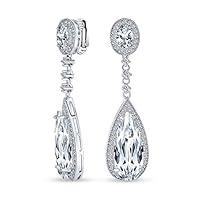 Algopix Similar Product 17 - Bridal Long Teardrop Cubic Zirconia