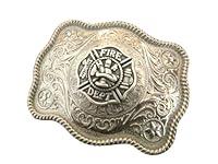 Algopix Similar Product 13 - Firefighter Silver Belt Buckle Fire