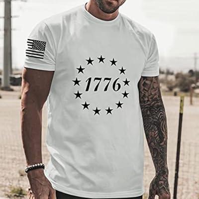 Best Deal for Men's American Flag T-Shirt Big and Tall 4Th of July
