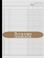 Algopix Similar Product 13 - 3 Column Ledger Book Three Columnar