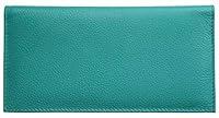Algopix Similar Product 15 - Turquoise Basic Leather Checkbook Cover