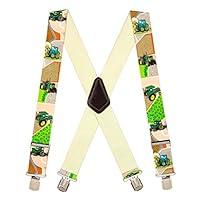 Algopix Similar Product 19 - SuspenderStore Mens GREEN TRACTORS