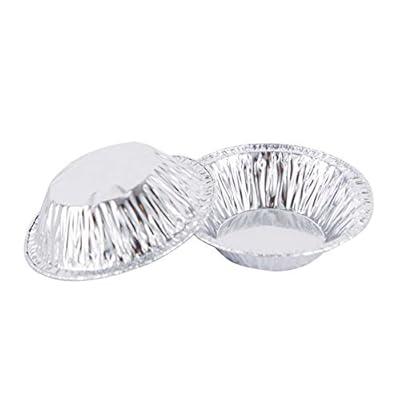 100PCs Disposable Aluminum Foil Baking Cups Egg Tart Pan Cupcake