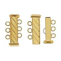 Algopix Similar Product 10 - Beadaholique Slide Tube Clasps 3Strand