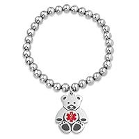 Algopix Similar Product 19 - Blank Medical Alert ID Stretch Bead
